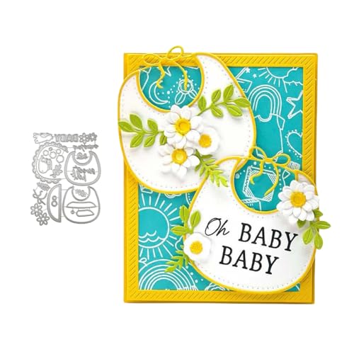 Baby Lätzchen Metall Stanzschablone, Stanzformen, Stanzbögen, Prägeschablonen, Cutting Die Set, Stanzschablonen für DIY Scrapbooking, Fotoalbum Dekorative von Lotmouday