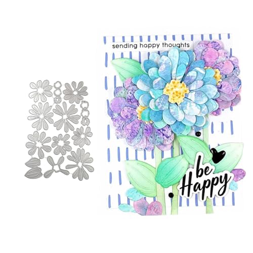 Blume Metall Stanzschablone, Stanzformen, Stanzbögen, Prägeschablonen, Cutting Die Set, Stanzschablonen für DIY Scrapbooking, Fotoalbum Dekorative von Lotmouday