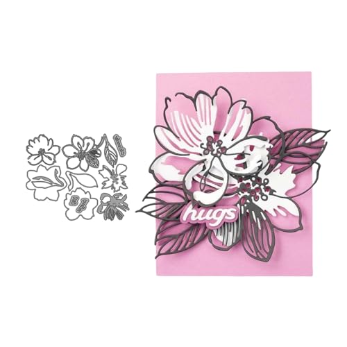 Blume Metall Stanzschablone, Stanzformen, Stanzbögen, Prägeschablonen, Cutting Die Set, Stanzschablonen für DIY Scrapbooking, Fotoalbum Dekorative von Lotmouday