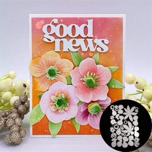 Blume Metall Stanzschablone, Stanzformen, Stanzbögen, Prägeschablonen, Cutting Die Set, Stanzschablonen für DIY Scrapbooking, Fotoalbum Dekorative von Lotmouday