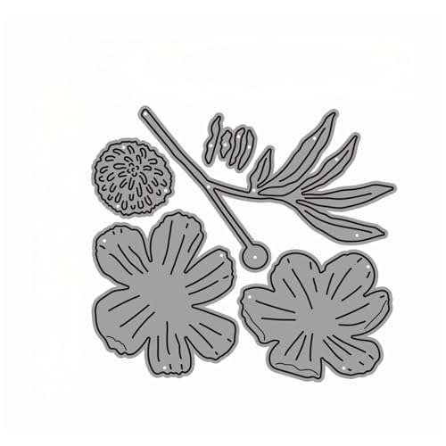 Blume Metall Stanzschablone, Stanzformen, Stanzbögen, Prägeschablonen, Cutting Die Set, Stanzschablonen für DIY Scrapbooking, Fotoalbum Dekorative von Lotmouday