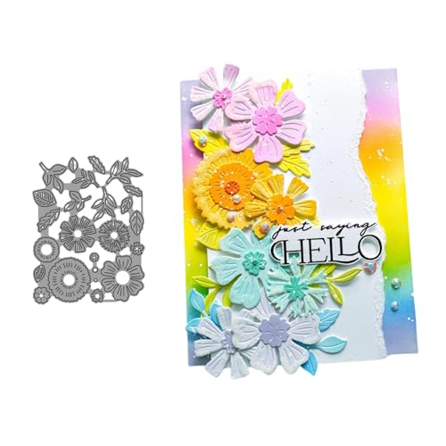 Blume Metall Stanzschablone, Stanzformen, Stanzbögen, Prägeschablonen, Cutting Die Set, Stanzschablonen für DIY Scrapbooking, Fotoalbum Dekorative von Lotmouday