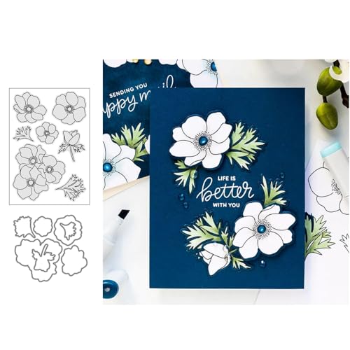 Blume Stempel und Stanzen Set, Stempel Stanzformen Sets Scrapbooking Prägeschablone Für DIY Scrapbooking Kunsthandwerk Blume Stempel und Stanzen Set, Stempel Stanzformen Sets Scrapbooking Prägeschablone Für DIY Scrapbooking Kunsthandwerk von Lotmouday