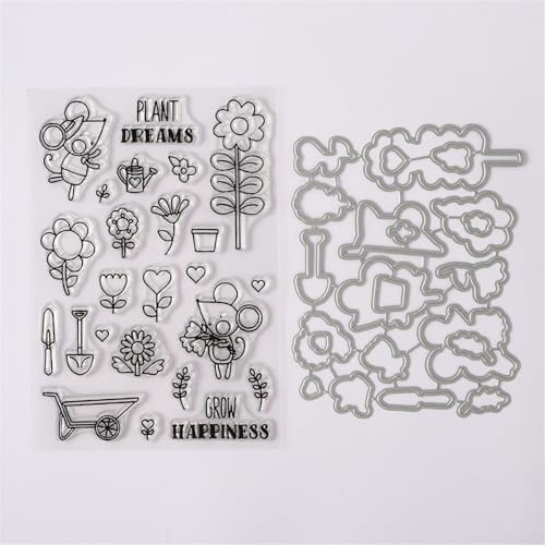 Blumenmaus Stempel und Stanzen Set, Stempel Stanzformen Sets Scrapbooking Prägeschablone Für DIY Scrapbooking Kunsthandwerk Blumenmaus Stempel und Stanzen Set, Stempel Stanzformen Sets Scrapbooking Prägeschablone Für DIY Scrapbooking Kunsthandwerk von Lotmouday