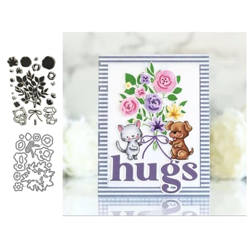 Blumenstrauß Stempel und Stanzen Set, Stempel Stanzformen Sets Scrapbooking Prägeschablone Für DIY Scrapbooking Kunsthandwerk Blumenstrauß Stempel und Stanzen Set, Stempel Stanzformen Sets Scrapbooking Prägeschablone Für DIY Scrapbooking Kunsthandwerk von Lotmouday
