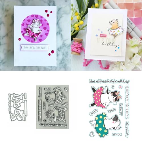 Dog Cat Stempel und Stanzen Set, Stempel Stanzformen Sets Scrapbooking Prägeschablone Für DIY Scrapbooking Kunsthandwerk Dog Cat Stempel und Stanzen Set, Stempel Stanzformen Sets Scrapbooking Prägeschablone Für DIY Scrapbooking Kunsthandwerk von Lotmouday