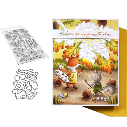 Eichhörnchen Stempel und Stanzen Set, Stempel Stanzformen Sets Scrapbooking Prägeschablone Für DIY Scrapbooking Kunsthandwerk Eichhörnchen Stempel und Stanzen Set, Stempel Stanzformen Sets Scrapbooking Prägeschablone Für DIY Scrapbooking Kunsthandwerk von Lotmouday