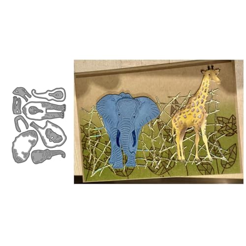 Elefant und Giraffe Metall Stanzschablone, Stanzformen, Stanzbögen, Prägeschablonen, Cutting Die Set, Stanzschablonen für DIY Scrapbooking, Fotoalbum Dekorative Elefant und Giraffe Metall Stanzschablone, Stanzformen, Stanzbögen, Prägeschablonen, Cutting Die Set, Stanzschablonen für DIY Scrapbooking, Fotoalbum Dekorative von Lotmouday