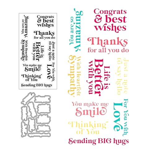 Englische Wörter Stempel und Stanzen Set, Stempel Stanzformen Sets Scrapbooking Prägeschablone Für DIY Scrapbooking Kunsthandwerk Englische Wörter Stempel und Stanzen Set, Stempel Stanzformen Sets Scrapbooking Prägeschablone Für DIY Scrapbooking Kunsthandwerk von Lotmouday