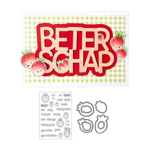 Erdbeerbär Stempel und Stanzen Set, Stempel Stanzformen Sets Scrapbooking Prägeschablone Für DIY Scrapbooking Kunsthandwerk Erdbeerbär Stempel und Stanzen Set, Stempel Stanzformen Sets Scrapbooking Prägeschablone Für DIY Scrapbooking Kunsthandwerk von Lotmouday