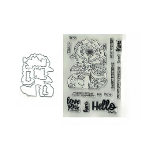 Flower Stempel und Stanzen Set, Stempel Stanzformen Sets Scrapbooking Prägeschablone Für DIY Scrapbooking Kunsthandwerk von Lotmouday