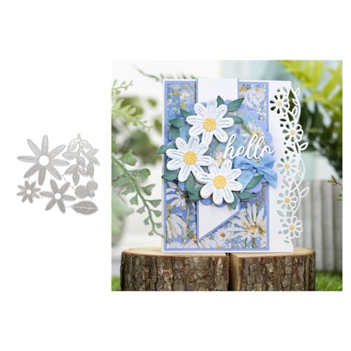 Gänseblümchen Blume Metall Stanzschablone, Stanzformen, Stanzbögen, Prägeschablonen, Cutting Die Set, Stanzschablonen für DIY Scrapbooking, Fotoalbum Dekorative von Lotmouday