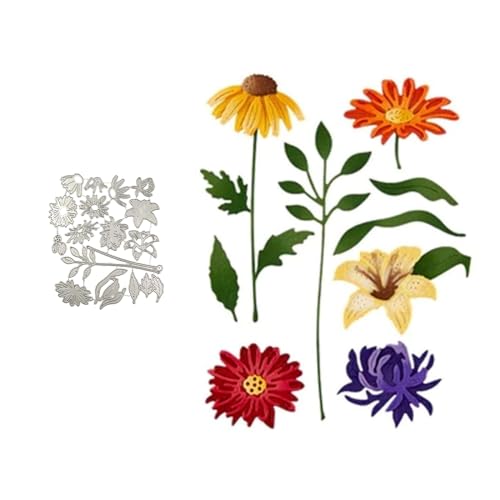 Gänseblümchen Metall Stanzschablone, Stanzformen, Stanzbögen, Prägeschablonen, Cutting Die Set, Stanzschablonen für DIY Scrapbooking, Fotoalbum Dekorative von Lotmouday