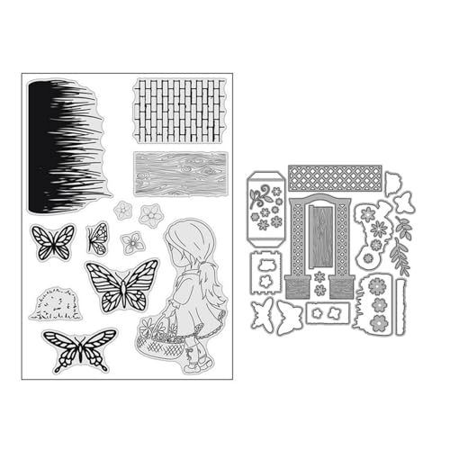 Gartenmädchen Stempel und Stanzen Set, Stempel Stanzformen Sets Scrapbooking Prägeschablone Für DIY Scrapbooking Kunsthandwerk Gartenmädchen Stempel und Stanzen Set, Stempel Stanzformen Sets Scrapbooking Prägeschablone Für DIY Scrapbooking Kunsthandwerk von Lotmouday