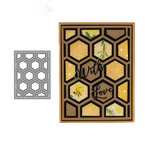Geometrischer Hintergrund Metall Stanzschablone, Stanzformen, Stanzbögen, Prägeschablonen, Cutting Die Set, Stanzschablonen für DIY Scrapbooking, Fotoalbum Dekorative von Lotmouday