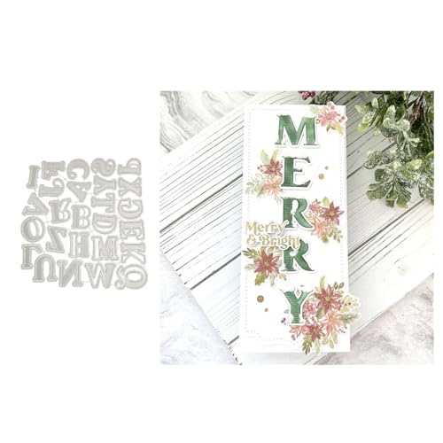 Großbuchstabe Metall Stanzschablone, Stanzformen, Stanzbögen, Prägeschablonen, Cutting Die Set, Stanzschablonen für DIY Scrapbooking, Fotoalbum Dekorative von Lotmouday