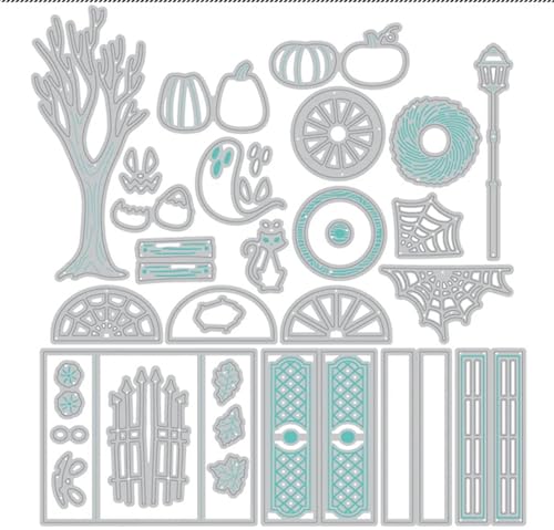 Halloween Geisterhaus Metall Stanzschablone, Stanzformen, Stanzbögen, Prägeschablonen, Cutting Die Set, Stanzschablonen für DIY Scrapbooking, Fotoalbum Dekorative von Lotmouday