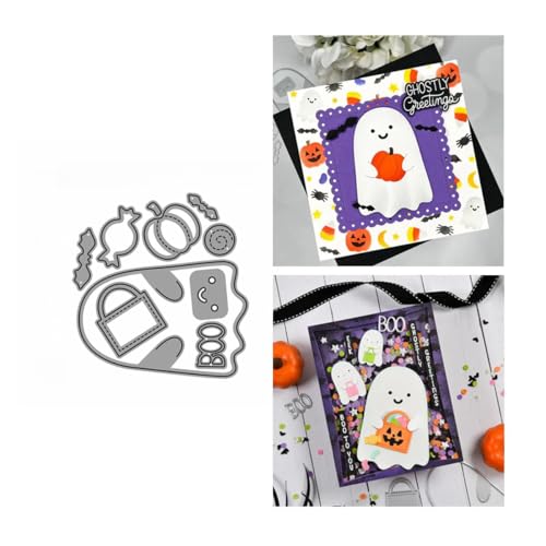 Halloween Gespenst Metall Stanzschablone, Stanzformen, Stanzbögen, Prägeschablonen, Cutting Die Set, Stanzschablonen für DIY Scrapbooking, Fotoalbum Dekorative Halloween Gespenst Metall Stanzschablone, Stanzformen, Stanzbögen, Prägeschablonen, Cutting Die Set, Stanzschablonen für DIY Scrapbooking, Fotoalbum Dekorative von Lotmouday