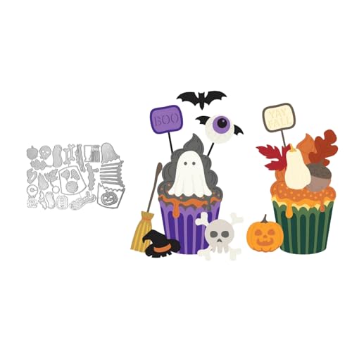 Halloween Metall Stanzschablone, Stanzformen, Stanzbögen, Prägeschablonen, Cutting Die Set, Stanzschablonen für DIY Scrapbooking, Fotoalbum Dekorative von Lotmouday