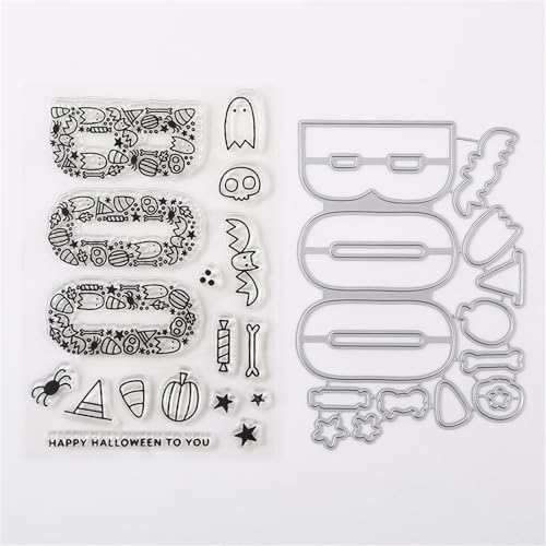 Halloween Stempel und Stanzen Set, Stempel Stanzformen Sets Scrapbooking Prägeschablone Für DIY Scrapbooking Kunsthandwerk Halloween Stempel und Stanzen Set, Stempel Stanzformen Sets Scrapbooking Prägeschablone Für DIY Scrapbooking Kunsthandwerk von Lotmouday