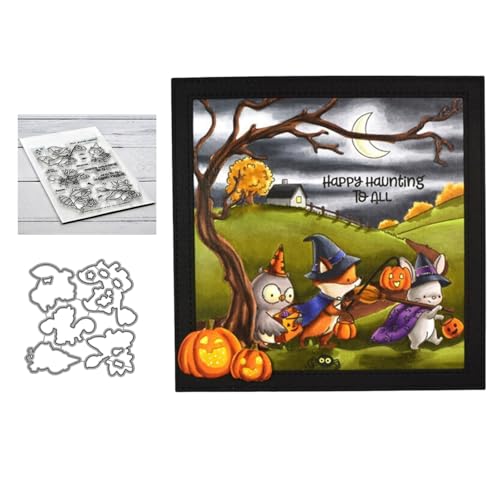 Halloween-Tiere Stempel und Stanzen Set, Stempel Stanzformen Sets Scrapbooking Prägeschablone Für DIY Scrapbooking Kunsthandwerk Halloween-Tiere Stempel und Stanzen Set, Stempel Stanzformen Sets Scrapbooking Prägeschablone Für DIY Scrapbooking Kunsthandwerk von Lotmouday