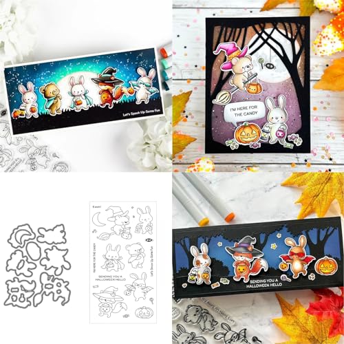 Halloween Tiere Stempel und Stanzen Set, Stempel Stanzformen Sets Scrapbooking Prägeschablone Für DIY Scrapbooking Kunsthandwerk Halloween Tiere Stempel und Stanzen Set, Stempel Stanzformen Sets Scrapbooking Prägeschablone Für DIY Scrapbooking Kunsthandwerk von Lotmouday