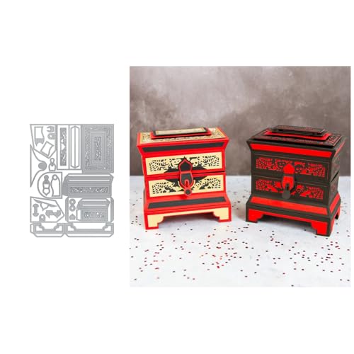 Halloween Trick Box Metall Stanzschablone, Stanzformen, Stanzbögen, Prägeschablonen, Cutting Die Set, Stanzschablonen für DIY Scrapbooking, Fotoalbum Dekorative von Lotmouday