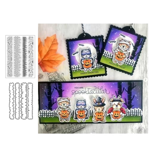 Halloween-Zaun Stempel und Stanzen Set, Stempel Stanzformen Sets Scrapbooking Prägeschablone Für DIY Scrapbooking Kunsthandwerk Halloween-Zaun Stempel und Stanzen Set, Stempel Stanzformen Sets Scrapbooking Prägeschablone Für DIY Scrapbooking Kunsthandwerk von Lotmouday