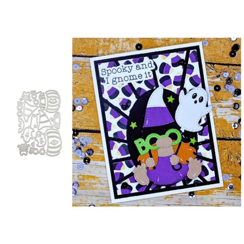 Halloween Zwerg Metall Stanzschablone, Stanzformen, Stanzbögen, Prägeschablonen, Cutting Die Set, Stanzschablonen für DIY Scrapbooking, Fotoalbum Dekorative von Lotmouday