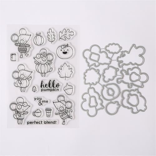 Herbsternte-Maus Stempel und Stanzen Set, Stempel Stanzformen Sets Scrapbooking Prägeschablone Für DIY Scrapbooking Kunsthandwerk Herbsternte-Maus Stempel und Stanzen Set, Stempel Stanzformen Sets Scrapbooking Prägeschablone Für DIY Scrapbooking Kunsthandwerk von Lotmouday