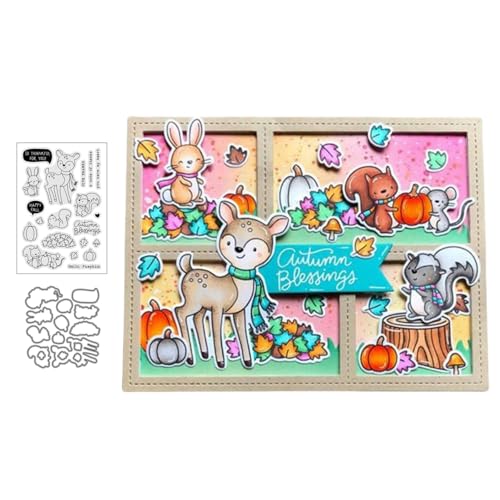 Herbsttiere Stempel und Stanzen Set, Stempel Stanzformen Sets Scrapbooking Prägeschablone Für DIY Scrapbooking Kunsthandwerk Herbsttiere Stempel und Stanzen Set, Stempel Stanzformen Sets Scrapbooking Prägeschablone Für DIY Scrapbooking Kunsthandwerk von Lotmouday