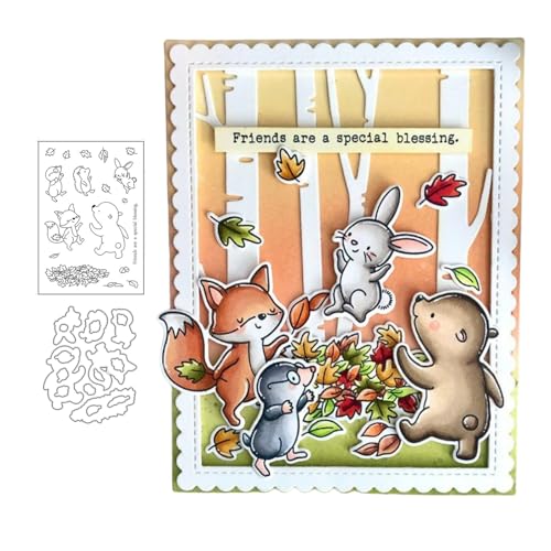 Herbsttiere Stempel und Stanzen Set, Stempel Stanzformen Sets Scrapbooking Prägeschablone Für DIY Scrapbooking Kunsthandwerk Herbsttiere Stempel und Stanzen Set, Stempel Stanzformen Sets Scrapbooking Prägeschablone Für DIY Scrapbooking Kunsthandwerk von Lotmouday