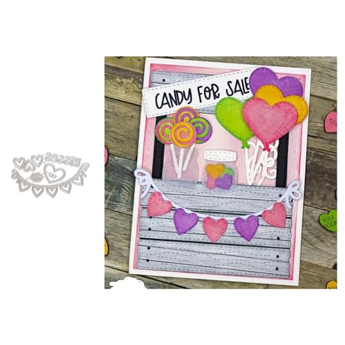 Herz Metall Stanzschablone, Stanzformen, Stanzbögen, Prägeschablonen, Cutting Die Set, Stanzschablonen für DIY Scrapbooking, Fotoalbum Dekorative von Lotmouday