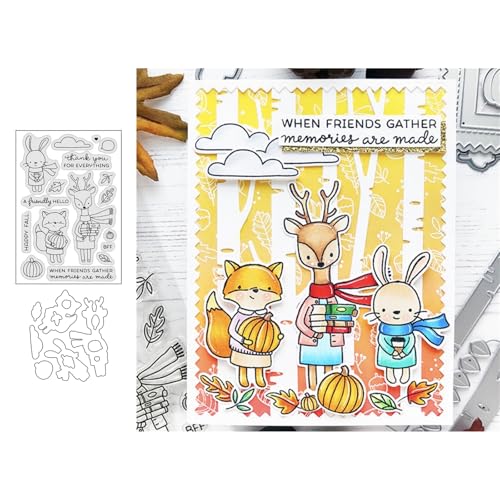 Hirsch Eichhörnchen Stempel und Stanzen Set, Stempel Stanzformen Sets Scrapbooking Prägeschablone Für DIY Scrapbooking Kunsthandwerk Hirsch Eichhörnchen Stempel und Stanzen Set, Stempel Stanzformen Sets Scrapbooking Prägeschablone Für DIY Scrapbooking Kunsthandwerk von Lotmouday