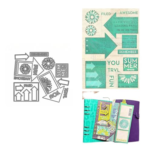 Journal Buch Metall Stanzschablone, Stanzformen, Stanzbögen, Prägeschablonen, Cutting Die Set, Stanzschablonen für DIY Scrapbooking, Fotoalbum Dekorative von Lotmouday