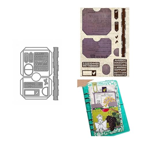 Journalbuch Metall Stanzschablone, Stanzformen, Stanzbögen, Prägeschablonen, Cutting Die Set, Stanzschablonen für DIY Scrapbooking, Fotoalbum Dekorative von Lotmouday