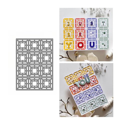 Karierter Hintergrund Metall Stanzschablone, Stanzformen, Stanzbögen, Prägeschablonen, Cutting Die Set, Stanzschablonen für DIY Scrapbooking, Fotoalbum Dekorative von Lotmouday