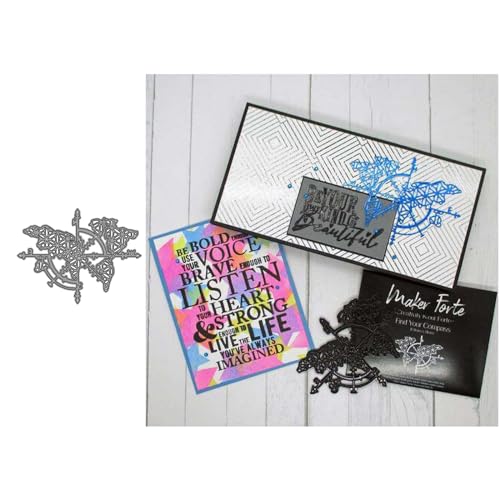 Kompass Metall Stanzschablone, Stanzformen, Stanzbögen, Prägeschablonen, Cutting Die Set, Stanzschablonen für DIY Scrapbooking, Fotoalbum Dekorative von Lotmouday