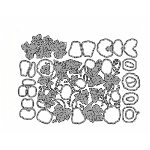 Kürbis Rebe Metall Stanzschablone, Stanzformen, Stanzbögen, Prägeschablonen, Cutting Die Set, Stanzschablonen für DIY Scrapbooking, Fotoalbum Dekorative von Lotmouday