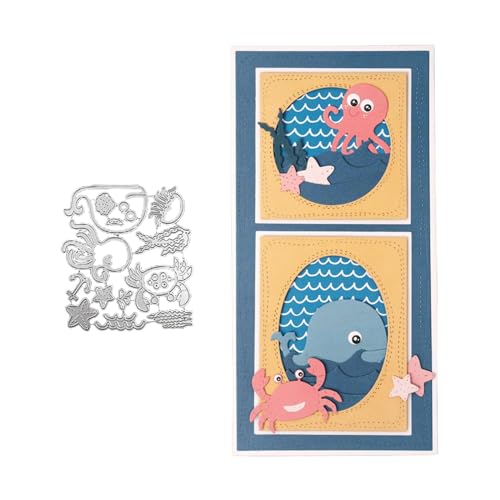 Meerestiere Metall Stanzschablone, Stanzformen, Stanzbögen, Prägeschablonen, Cutting Die Set, Stanzschablonen für DIY Scrapbooking, Fotoalbum Dekorative von Lotmouday