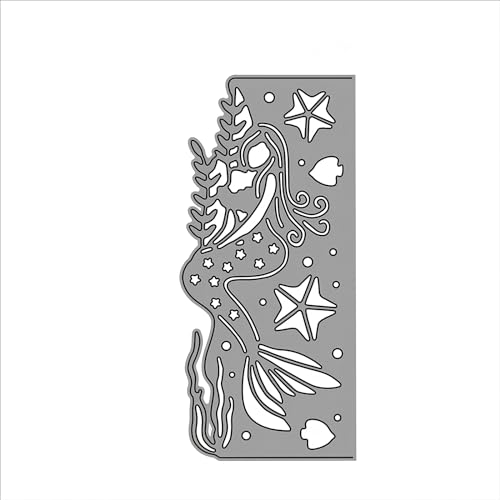 Meerjungfrau Metall Stanzschablone, Stanzformen, Stanzbögen, Prägeschablonen, Cutting Die Set, Stanzschablonen für DIY Scrapbooking, Fotoalbum Dekorative von Lotmouday