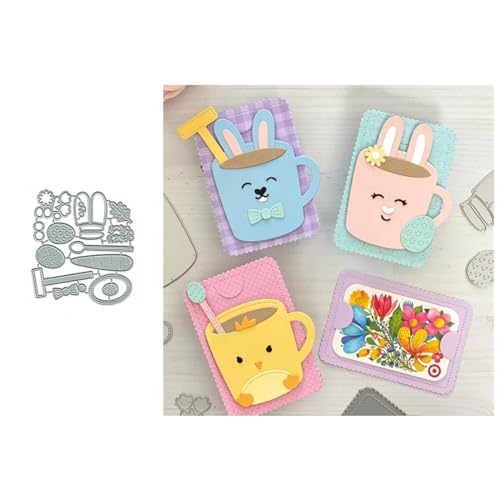 Niedliche Tiere Metall Stanzschablone, Stanzformen, Stanzbögen, Prägeschablonen, Cutting Die Set, Stanzschablonen für DIY Scrapbooking, Fotoalbum Dekorative von Lotmouday