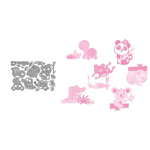 Niedliche Tiere Metall Stanzschablone, Stanzformen, Stanzbögen, Prägeschablonen, Cutting Die Set, Stanzschablonen für DIY Scrapbooking, Fotoalbum Dekorative von Lotmouday