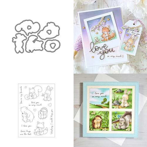 Niedliche Tiere Stempel und Stanzen Set, Stempel Stanzformen Sets Scrapbooking Prägeschablone Für DIY Scrapbooking Kunsthandwerk Niedliche Tiere Stempel und Stanzen Set, Stempel Stanzformen Sets Scrapbooking Prägeschablone Für DIY Scrapbooking Kunsthandwerk von Lotmouday