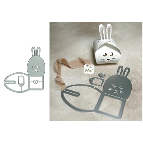 Ostern Hase Metall Stanzschablone, Stanzformen, Stanzbögen, Prägeschablonen, Cutting Die Set, Stanzschablonen für DIY Scrapbooking, Fotoalbum Dekorative von Lotmouday