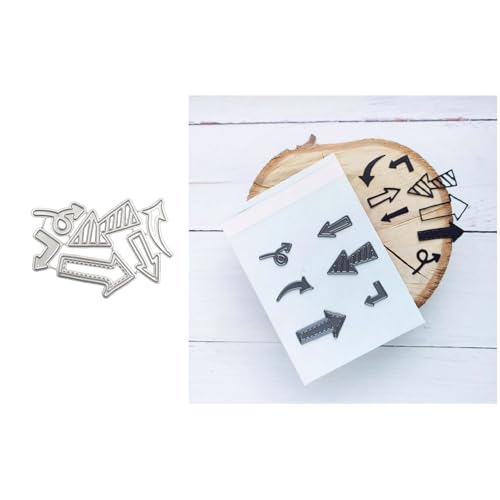 Pfeil-Zeiger Metall Stanzschablone, Stanzformen, Stanzbögen, Prägeschablonen, Cutting Die Set, Stanzschablonen für DIY Scrapbooking, Fotoalbum Dekorative von Lotmouday