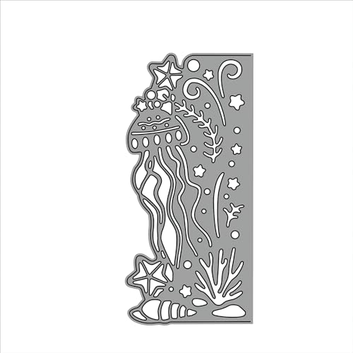 Qualle Metall Stanzschablone, Stanzformen, Stanzbögen, Prägeschablonen, Cutting Die Set, Stanzschablonen für DIY Scrapbooking, Fotoalbum Dekorative von Lotmouday