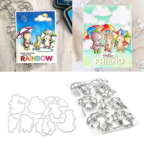 Regenschirmtiere Stempel und Stanzen Set, Stempel Stanzformen Sets Scrapbooking Prägeschablone Für DIY Scrapbooking Kunsthandwerk Regenschirmtiere Stempel und Stanzen Set, Stempel Stanzformen Sets Scrapbooking Prägeschablone Für DIY Scrapbooking Kunsthandwerk von Lotmouday