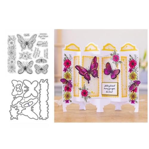 Schmetterlingsblume Stempel und Stanzen Set, Stempel Stanzformen Sets Scrapbooking Prägeschablone Für DIY Scrapbooking Kunsthandwerk Schmetterlingsblume Stempel und Stanzen Set, Stempel Stanzformen Sets Scrapbooking Prägeschablone Für DIY Scrapbooking Kunsthandwerk von Lotmouday