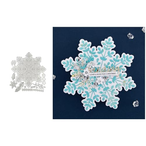 Schneeflocke Metall Stanzschablone, Stanzformen, Stanzbögen, Prägeschablonen, Cutting Die Set, Stanzschablonen für DIY Scrapbooking, Fotoalbum Dekorative von Lotmouday